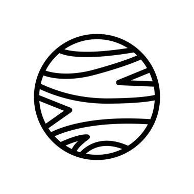 Şeffaf bir arkaplan üzerinde neptün vektör illüstrasyonu.Premium kalite sembolleri. Konsept ve grafik tasarım için ince çizgi simgesi.