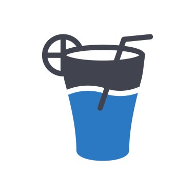 Şeffaf bir arkaplan üzerinde limonata vektör çizimi. Konsept ve grafik tasarımı için özel kalite semboller..