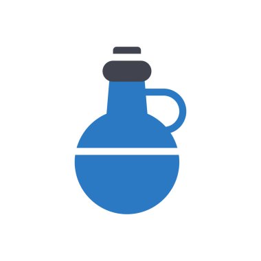 Şeffaf bir arkaplan üzerinde beher vektör illüstrasyonu. Konsept ve grafik tasarımı için mükemmel kalite semboller..