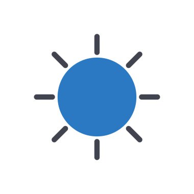 Şeffaf bir arkaplan üzerinde güneş vektör çizimi. Konsept ve grafik tasarım simgeleri için kaliteli semboller..