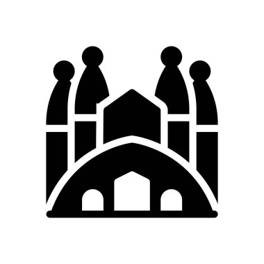 Şeffaf bir arkaplan üzerinde Barselona vektör illüstrasyonu. Konsept ve grafik tasarımı için mükemmel kalite sembolleri..