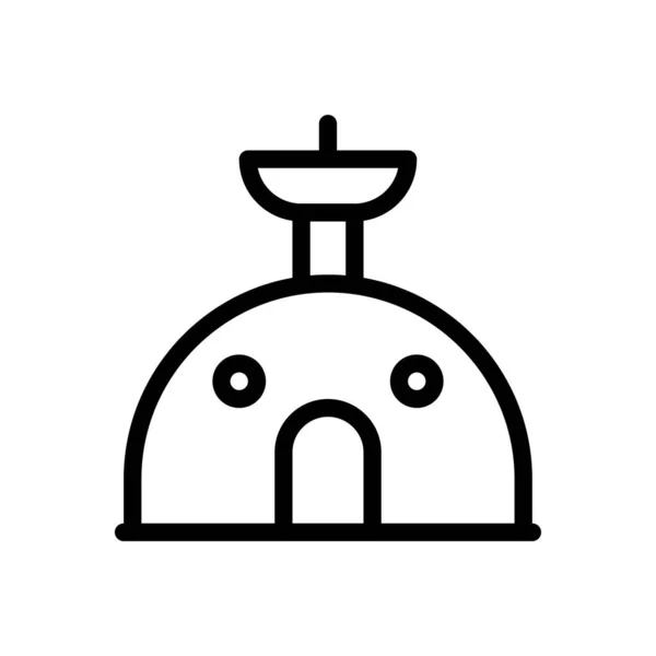 Иллюстрация Вектора Обсерватории Прозрачном Фоне Премиум Символы Качества Тонкая Линия — стоковый вектор