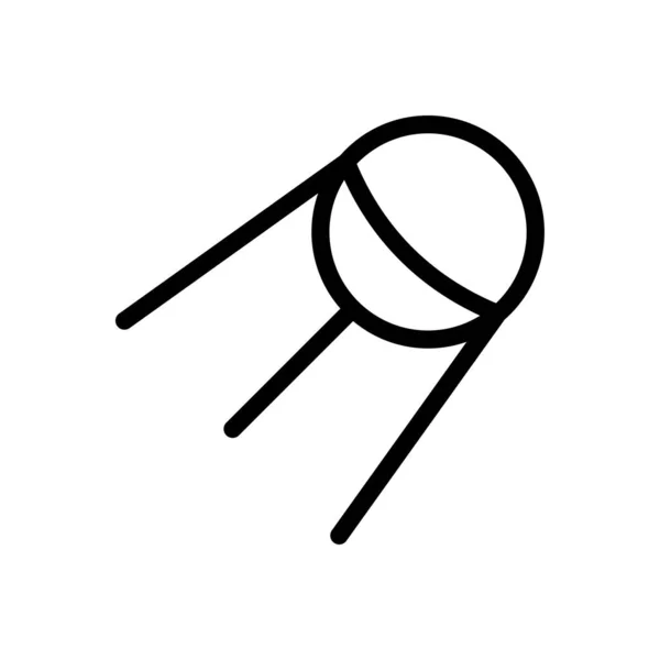 Векторная Иллюстрация Спутника Прозрачном Фоне Символы Высокого Качества Тонкая Линия — стоковый вектор