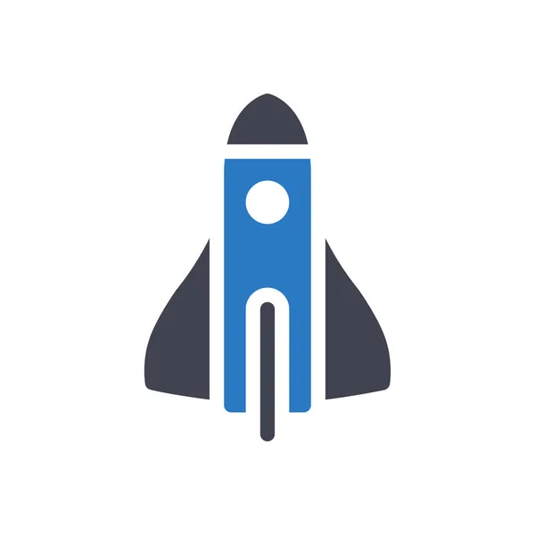 Rocket Vector Illustration Transparent Background Premium Quality Symbols Glyphs Icon — Stock Vector