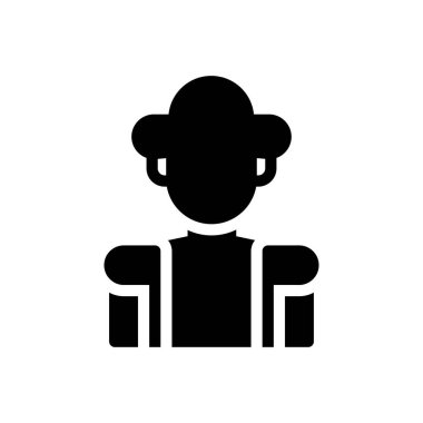 Şeffaf bir arkaplan üzerinde turist vektör illüstrasyonu. Konsept ve grafik tasarım simgeleri için kaliteli semboller..