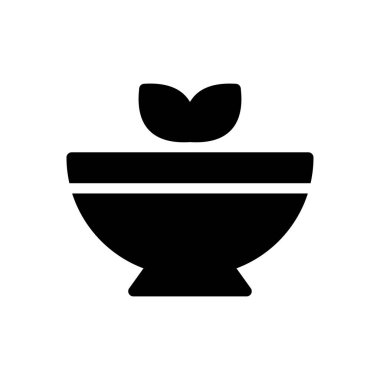 Şeffaf bir arkaplan üzerinde kase vektör çizimi. Konsept ve grafik tasarım simgeleri için kaliteli semboller..