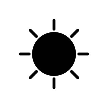 Şeffaf bir arkaplan üzerinde güneş vektör çizimi. Konsept ve grafik tasarım simgeleri için kaliteli semboller..
