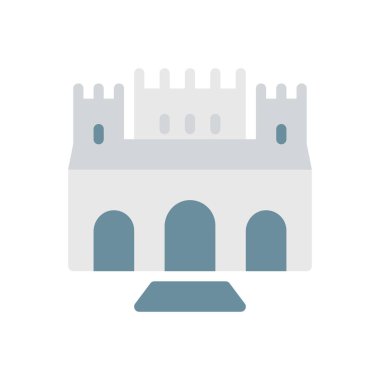 Şeffaf bir arkaplan üzerinde alhambra vektör çizimi. Konsept ve grafik tasarımı için premimium kalite simgeleri..