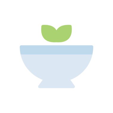 Saydam bir arkaplan üzerinde kase vektör illüstrasyonu. Konsept ve grafik tasarımı için birinci sınıf kalite simgeler..