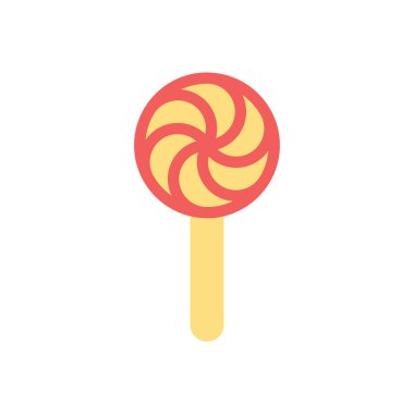 Şeffaf bir arkaplan üzerinde şeker vektörü çizimi. Konsept ve grafik tasarım için kaliteli semboller..