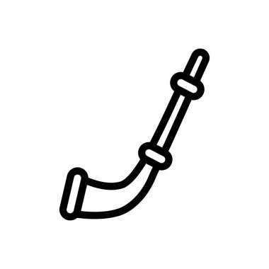 Şeffaf bir arkaplan üzerinde boynuz vektör çizimi. Premium kalite semboller. Konsept ve grafik tasarım için ince çizgi simgesi.