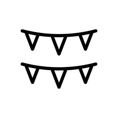 Buntings vektör illüstrasyonu şeffaf bir arkaplan üzerinde. Premium kalite sembolleri. Konsept ve grafik tasarım için ince çizgi simgesi.