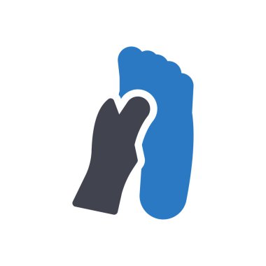 Saydam bir arkaplan üzerinde ayak vektör çizimi. Konsept ve grafik tasarım için mükemmel kalite semboller..