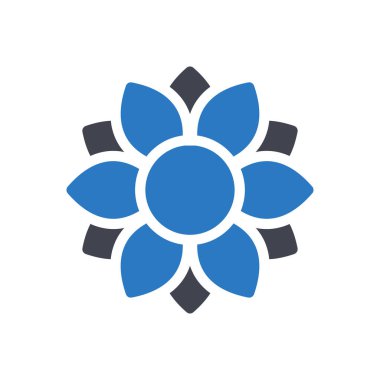 Şeffaf bir arkaplan üzerinde çiçek vektör illüstrasyonu. Konsept ve grafik tasarım için özel kalite semboller..