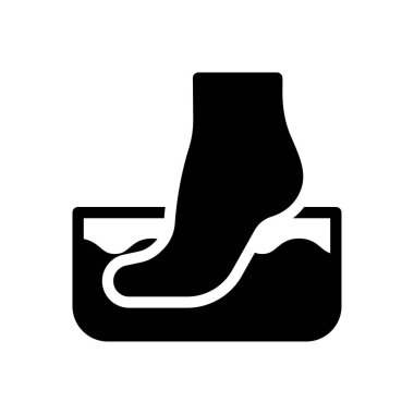 Saydam bir arkaplan üzerinde ayak vektör çizimi. Konsept ve grafik tasarım için mükemmel kalite semboller..