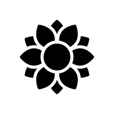 Şeffaf bir arkaplan üzerinde çiçek vektör illüstrasyonu. Konsept ve grafik tasarım için özel kalite semboller..