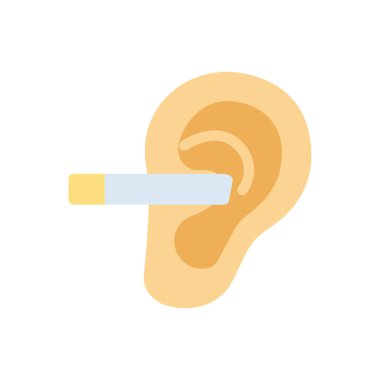 Şeffaf bir arkaplan üzerinde kulak vektörü illüstrasyonu. Konsept ve grafik tasarımı için birinci sınıf kalite simgeler..