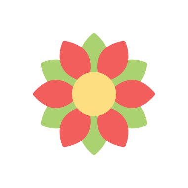 Şeffaf bir arkaplan üzerinde çiçek vektör çizimi. Konsept ve grafik tasarım için özel kalite simgeleri..