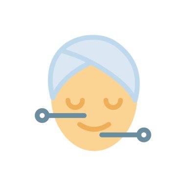 Şeffaf bir arkaplan üzerinde yüz vektör çizimi. Konsept ve grafik tasarımı için birinci sınıf kalite simgeler..