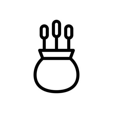 Şeffaf bir arkaplan üzerinde parfüm vektörü çizimi. Konsept ve grafik tasarım için ince çizgi simgesi..