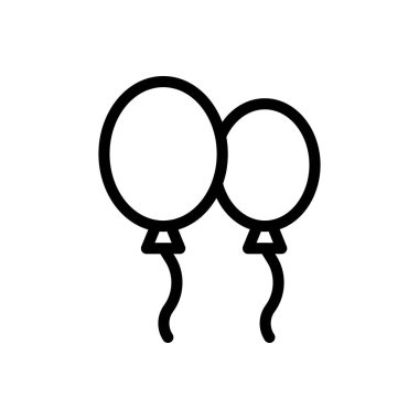 Şeffaf bir arkaplanda balon vektör çizimi. Konsept ve grafik tasarım için ince çizgi simgesi..