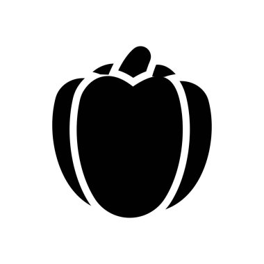 Şeffaf bir arkaplan üzerindeki capsicum vektör çizimi. Konsept ve grafik tasarımı için en iyi kalite semboller..