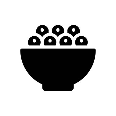 Şeffaf bir arkaplan üzerinde kase vektör çizimi. Konsept ve grafik tasarım simgeleri için kaliteli semboller.. 