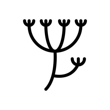 Şeffaf bir arkaplanda caraway vektör çizimi. Premium kalite sembolleri. Konsept ve grafik tasarım için ince çizgi simgesi.