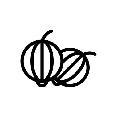 Şeffaf bir arkaplan üzerinde kişniş vektör çizimi. Konsept ve grafik tasarımı için ince çizgi simgesi.. 