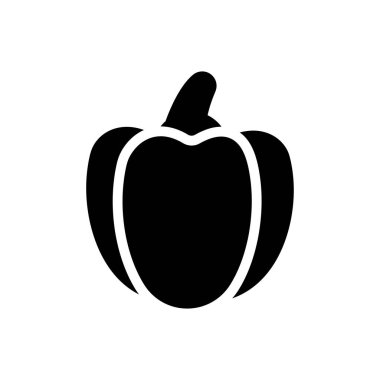 Şeffaf bir arkaplan üzerindeki capsicum vektör çizimi. Konsept ve grafik tasarımı için en iyi kalite semboller..