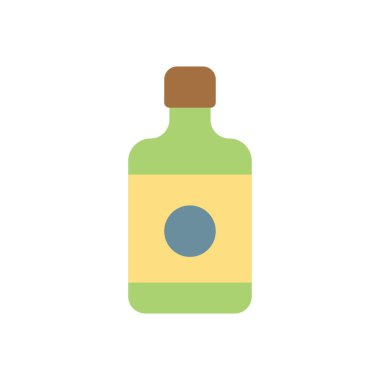 Saydam bir arkaplan üzerinde şişe vektör illüstrasyonu. Konsept ve grafik tasarım için birinci sınıf kalite simgeler.. 