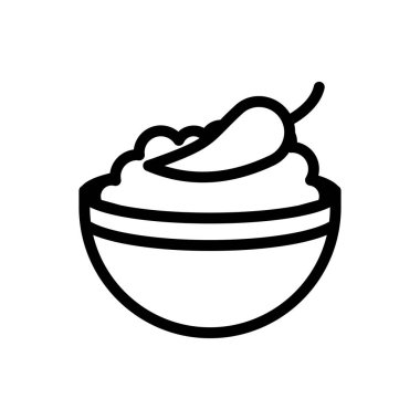 Şeffaf bir arkaplanda yiyecek vektör çizimi. Premium kalite semboller. Konsept ve grafik tasarım için ince çizgi simgesi. 