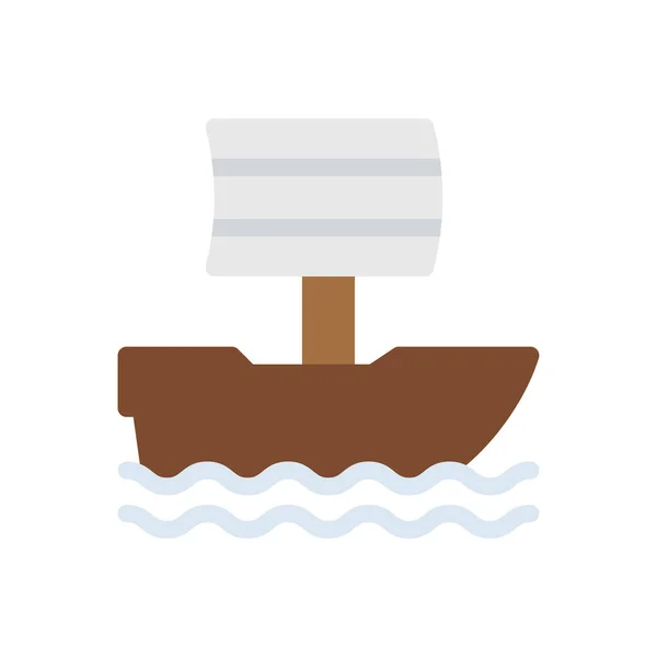 Boat Vector Illustration Transparent Background Premium Quality Symbols Stroke Icon — Stock Vector