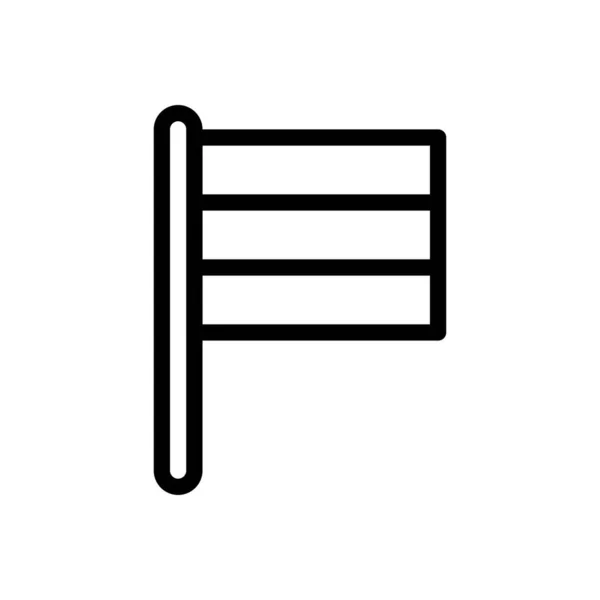 플래그 삽화의 그라운드 Premium Quality Symbols Thin Line Icon Concept — 스톡 벡터