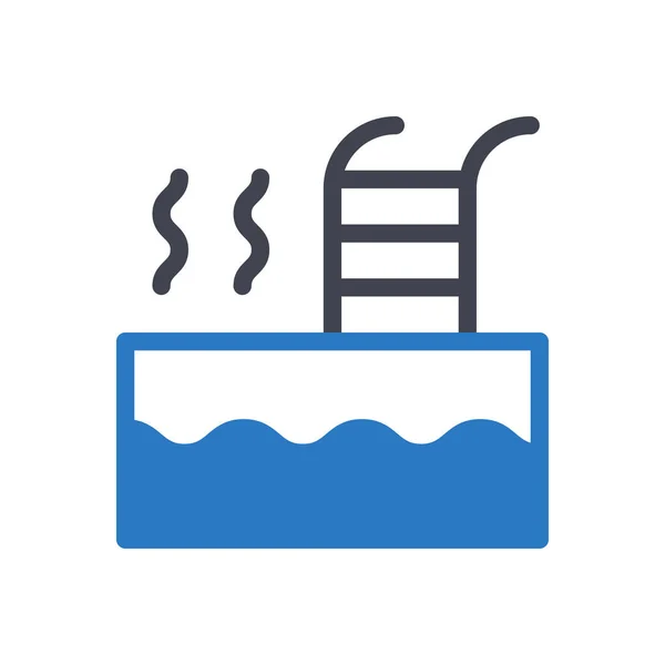 Pool Vector Illustration Transparent Background Premium Quality Symbols Glyphs Icon — Stockvektor