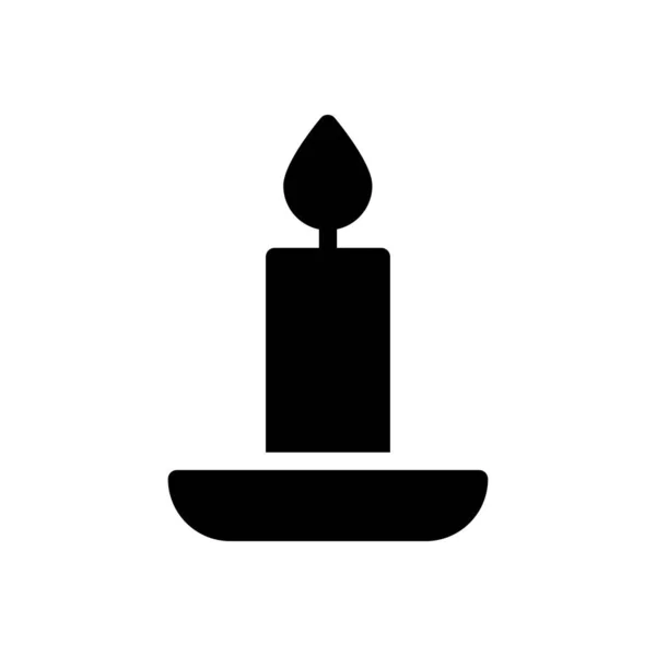 Candle Vector Illustration Transparent Background Premium Quality Symbols Glyphs Icon — Stock Vector
