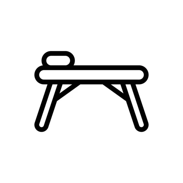 Table Vector Illustration Transparent Background Premium Quality Symbols Thin Line — Vetor de Stock