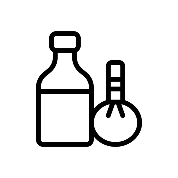 Flaska Vektor Illustration Transparent Bakgrund Premium Kvalitetssymboler Tunn Linje Ikon — Stock vektor