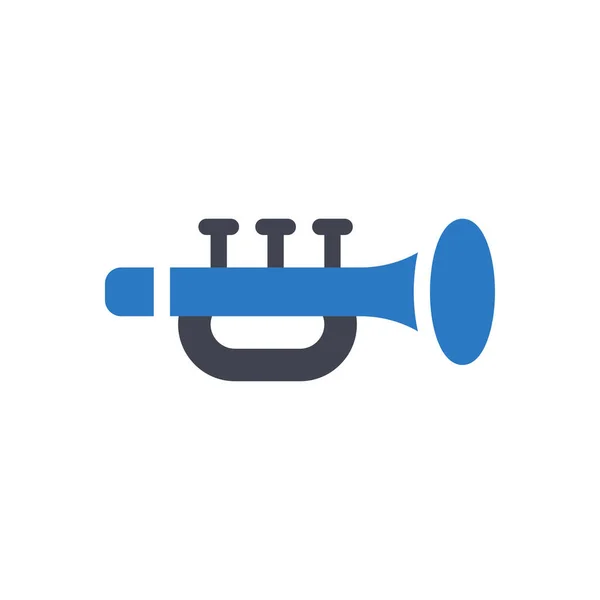 Trumpet Vector Illustration Transparent Background Premium Quality Symbols Glyphs Icon — Stockový vektor