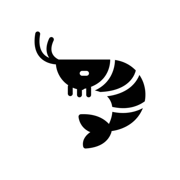 Shrimp Vector Illustration Transparent Background Premium Quality Symbols Glyphs Icon — 스톡 벡터