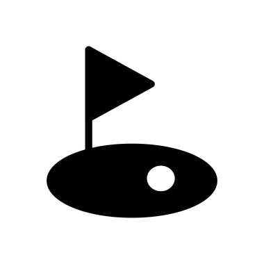 Şeffaf bir arkaplan üzerinde golf vektörü çizimi. Konsept ve grafik tasarım simgeleri için kaliteli semboller..