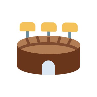 Şeffaf bir arkaplan üzerinde arena vektör illüstrasyonu. Konsept ve grafik tasarım için premium kalite simgeleri.. 