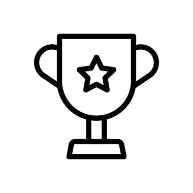 Şeffaf bir arkaplanda ödül vektör çizimi. Konsept ve grafik tasarım için ince çizgi simgesi.. 