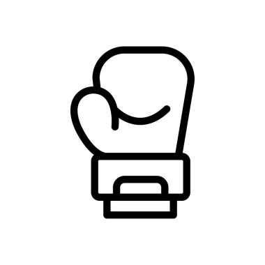 Şeffaf bir arkaplan üzerinde boks vektörü çizimi. Konsept ve grafik tasarım için ince çizgi simgesi..