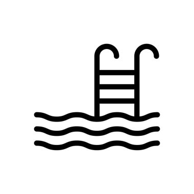 pool vector illustration on a transparent background.Premium quality symbols.Thin line icon for concept and graphic design.