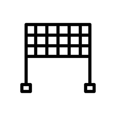 Şeffaf arkaplan üzerinde yaylım ateşi vektör çizimi. Konsept ve grafik tasarımı için ince çizgi simgesi.. 