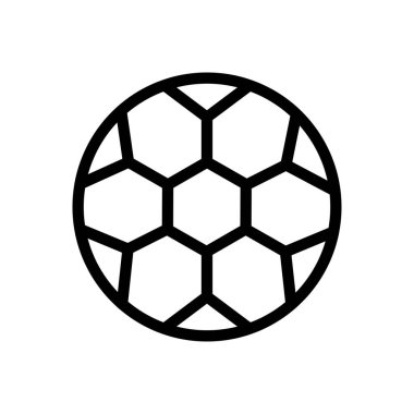 Saydam bir arkaplanda futbol vektör çizimi. Konsept ve grafik tasarım için ince çizgi simgesi.. 