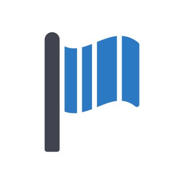 Şeffaf bir arkaplan üzerinde bayrak vektör illüstrasyonu. Konsept ve grafik tasarımı için kaliteli semboller..