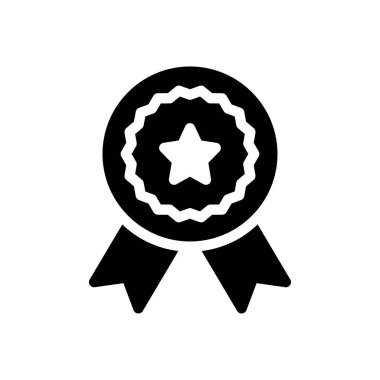 Şeffaf bir arkaplanda madalya vektör illüstrasyonu. Konsept ve grafik tasarım simgeleri için kaliteli semboller.. 