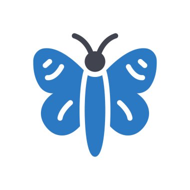 Şeffaf bir arkaplan üzerinde kelebek vektör çizimi. Konsept ve grafik tasarımı için en iyi kalite semboller..